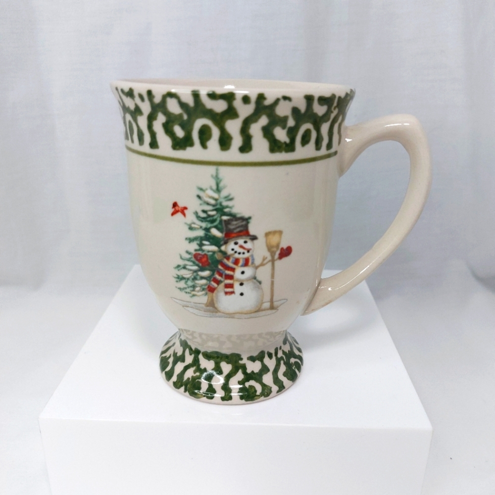 Holiday Christmas Snowman Ceramic Coffee Mug Cup WE CAN BUILD A SNOWMAN